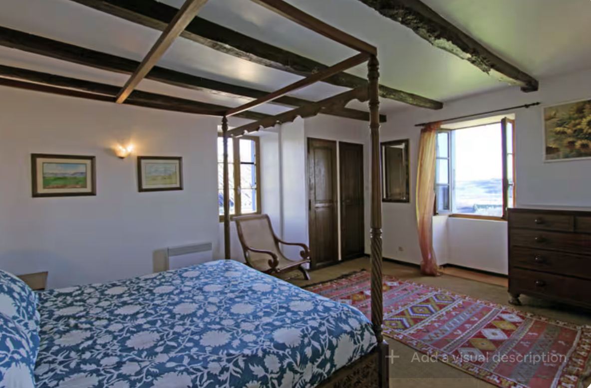 Master Bedroom four-poster bed at Mongaudon